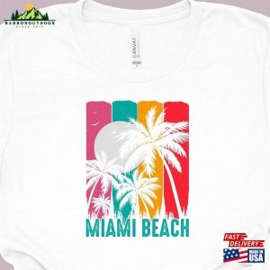 Miami Beach Shirt Girls Trip Palm Tree Hoodie Unisex