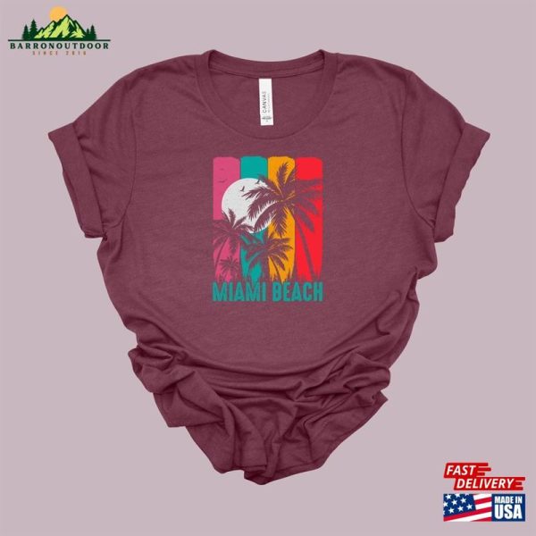 Miami Beach Shirt Girls Trip Palm Tree Hoodie Unisex