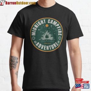 Midnight Campfire Outdoor Camping In The Forest Classic T-Shirt Hoodie Sweatshirt