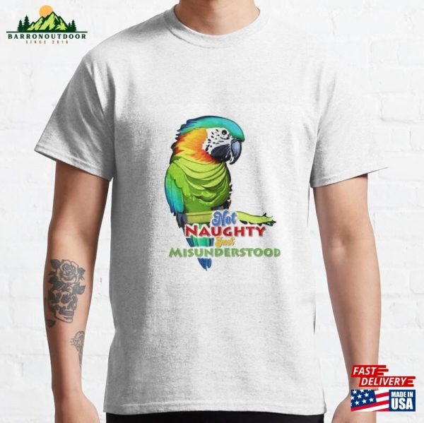 Misunderstood Parrot Artwork Playful Design With A Witty Quote Classic T-Shirt