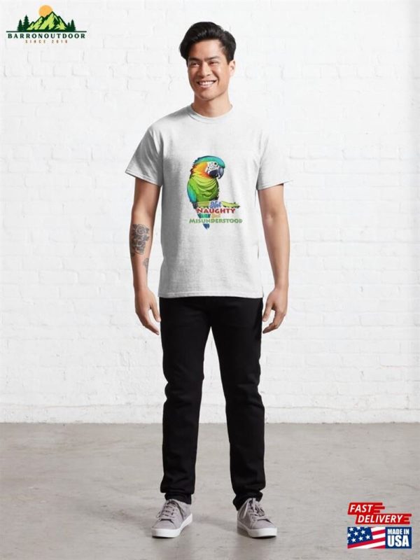 Misunderstood Parrot Artwork Playful Design With A Witty Quote Classic T-Shirt