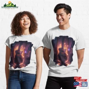 Mysterious Guitar Painting Of In Dark Room By Window Classic T Shirt Unisex Sweatshirt 3