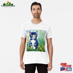 Nature Cat Butterflies Premium T-Shirt Hoodie Unisex