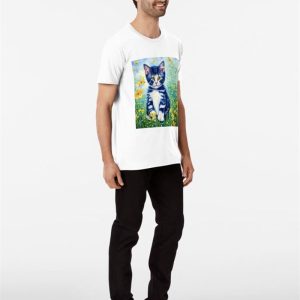 Nature Cat Butterflies Premium T Shirt Hoodie Unisex 3