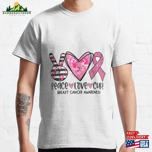 Peace Love Cure Breast Cancer Classic T-Shirt Hoodie