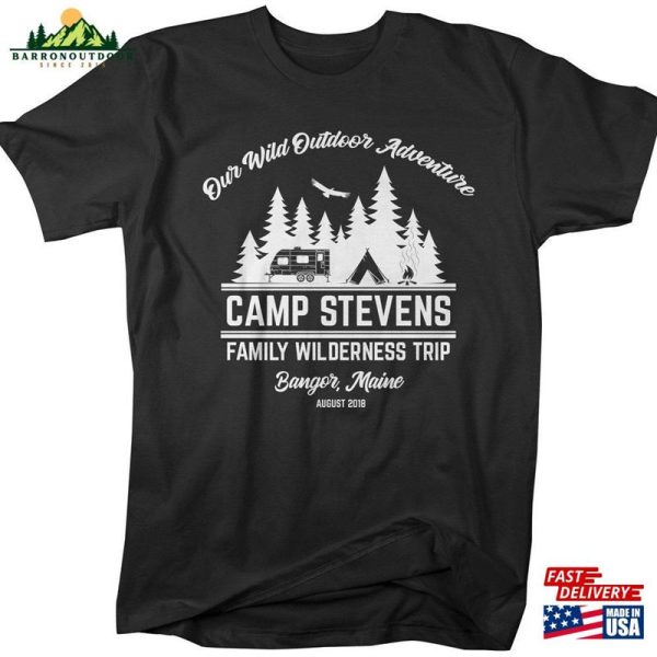 Personalized Camping T-Shirt Family Camp Trip Outdoor Adventure Tee Shirt Men Hoodie