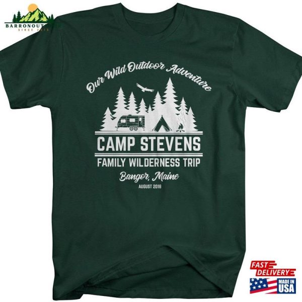 Personalized Camping T-Shirt Family Camp Trip Outdoor Adventure Tee Shirt Men Hoodie