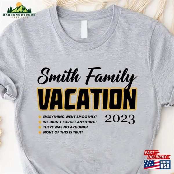 Personalized Family Vacation 2023 Shirt Name Matching Tee Sweatshirt Unisex