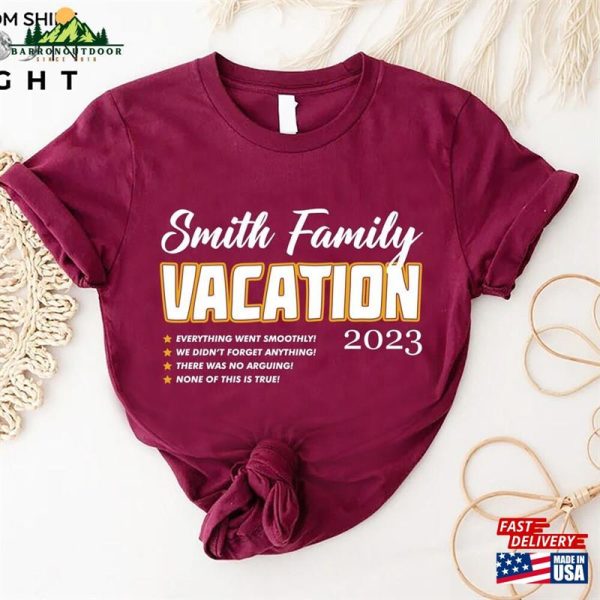 Personalized Family Vacation 2023 Shirt Name Matching Tee Sweatshirt Unisex