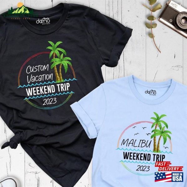 Personalized Family Vacation Shirt Summer Matching T-Shirt Weekend Trip 2023 Sweatshirt Unisex