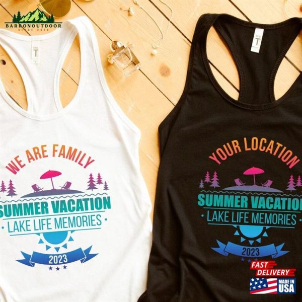 Personalized Lake Life Memories T-Shirt Family Vacation Shirt Custom Summer Classic Unisex