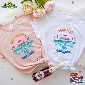 Personalized Lake Life Memories T-Shirt Family Vacation Shirt Custom Summer Classic Unisex