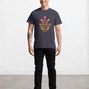 Pink Arts Amp Crafts Style Tulips Classic T Shirt Sweatshirt 4