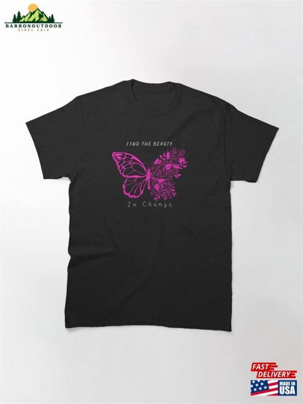 Pink Butterfly Design Classic T-Shirt Unisex Sweatshirt