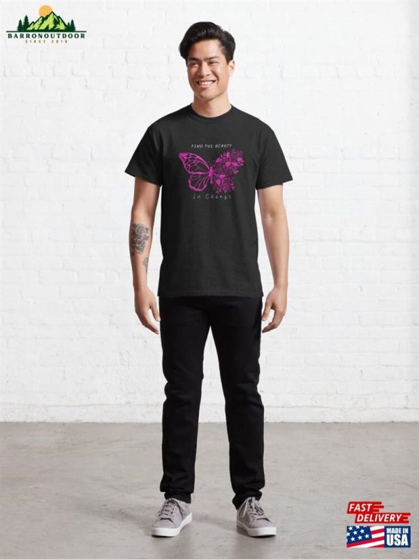 Pink Butterfly Design Classic T-Shirt Unisex Sweatshirt