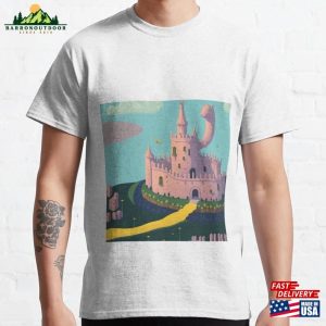 Pink Fairy Castle W Moat 5 Classic T-Shirt Hoodie Sweatshirt