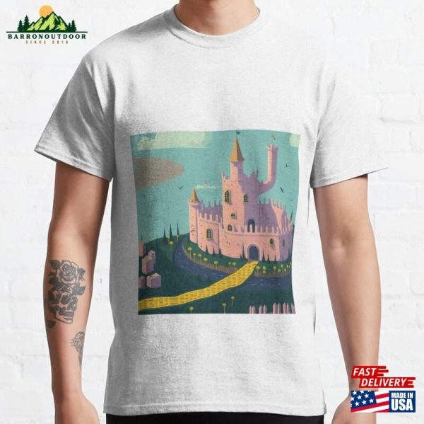 Pink Fairy Castle W Moat 8 Classic T-Shirt Unisex