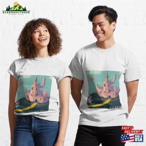 Pink Fairy Castle W Moat 8 Classic T-Shirt Unisex