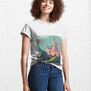 Pink Fairy Castle W Moat 8 Classic T Shirt Unisex 4