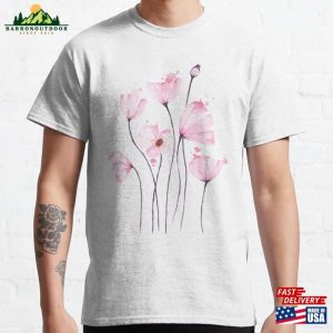 Pink Flower Painting Canvas Art Classic T-Shirt Unisex