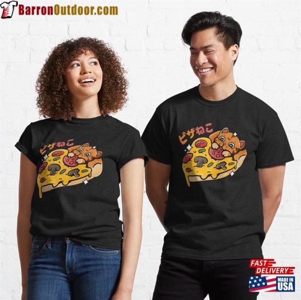 Pizza Pepurroni Cat Lover Gift Classic T-Shirt Unisex