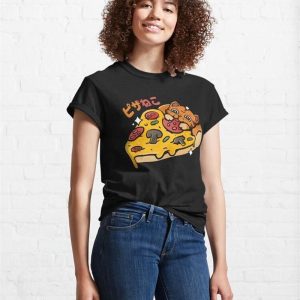 Pizza Pepurroni Cat Lover Gift Classic T Shirt Unisex 4