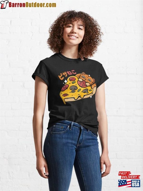 Pizza Pepurroni Cat Lover Gift Classic T-Shirt Unisex