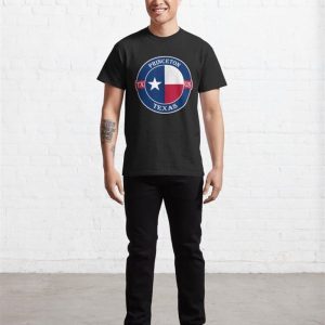 Princeton Texas Flag Usa Seal Stamp Badge Travel Souvenir Classic T Shirt 3