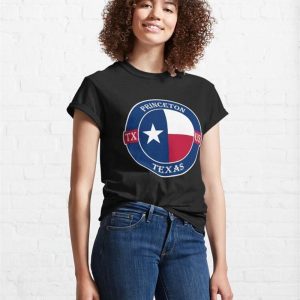 Princeton Texas Flag Usa Seal Stamp Badge Travel Souvenir Classic T Shirt 4