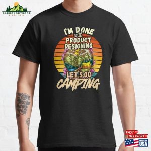 Product Designing And Camping Design Vintage Classic Retro Colorful Perfect For Designer Campers T-Shirt Unisex