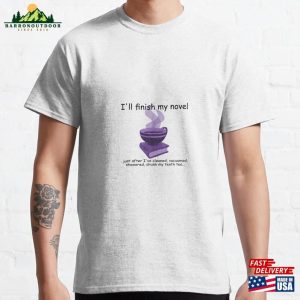 Purple Finish My Novel Classic T-Shirt Unisex