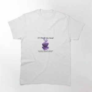 Purple Finish My Novel Classic T-Shirt Unisex