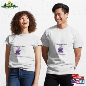 Purple Finish My Novel Classic T Shirt Unisex 3