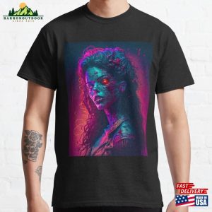 Reanimelle Female Synthwave Zombie Classic T-Shirt Hoodie