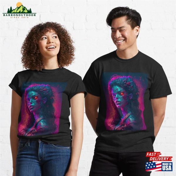 Reanimelle Female Synthwave Zombie Classic T-Shirt Hoodie