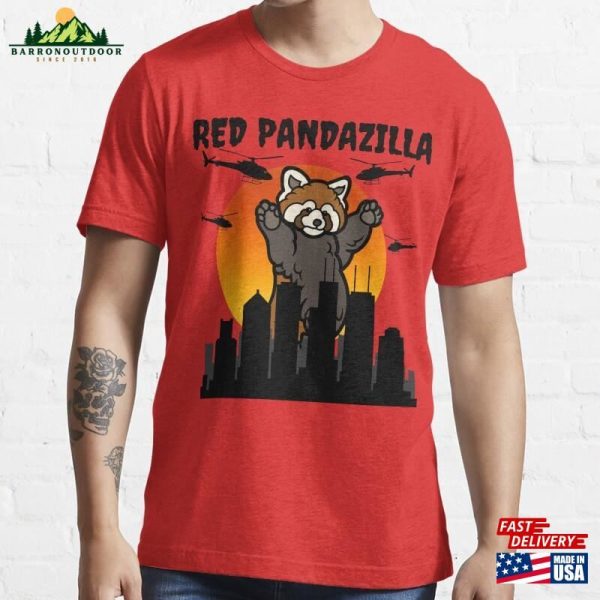 Red Pandazilla Cute Panda Essential T-Shirt Sweatshirt Unisex