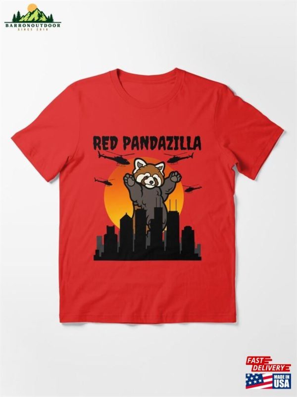 Red Pandazilla Cute Panda Essential T-Shirt Sweatshirt Unisex