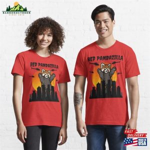 Red Pandazilla Cute Panda Essential T Shirt Sweatshirt Unisex 3