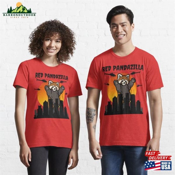 Red Pandazilla Cute Panda Essential T-Shirt Sweatshirt Unisex