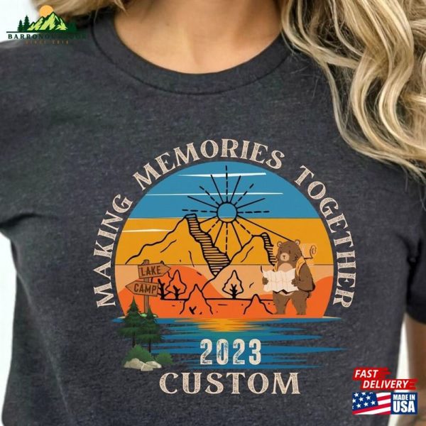 Retro Custom Camp Shirt Personalized Camping Crewneck Matching Family Campers Unisex Sweatshirt