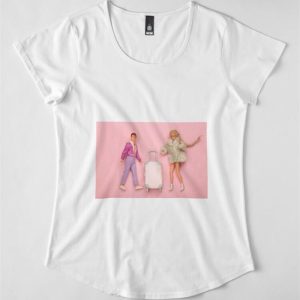 Retro Pink Bliss Barbie And Ken Art Barbiecore Premium Scoop T-Shirt Classic Unisex