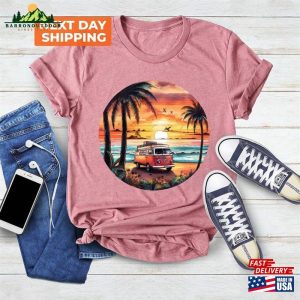 Retro Vintage Beach Camper Van Shirt Matching Family Classic T-Shirt