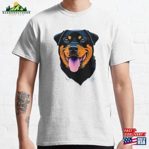 Rottweiler Happy Beautiful Dog Pet Love Classic T-Shirt Sweatshirt Hoodie