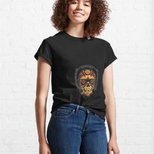 Skull With Headphones Classic T Shirt Unisex 4