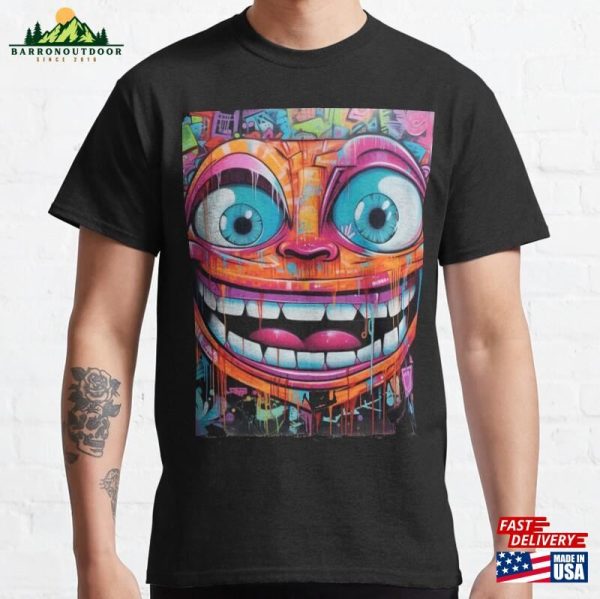 Smile Grafitti Face Classic T-Shirt Hoodie Sweatshirt