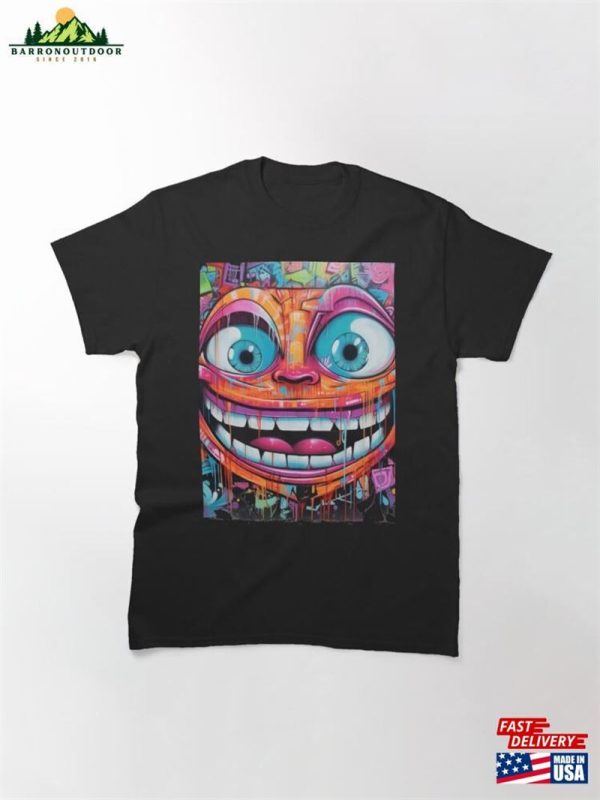 Smile Grafitti Face Classic T-Shirt Hoodie Sweatshirt