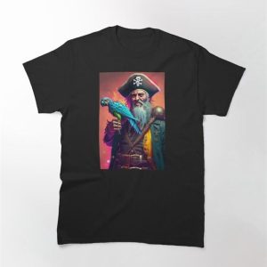 Spacedragon Greybeard And His Parrot Classic T-Shirt Hoodie Unisex