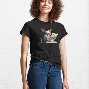 Sphinx Cat Reading Newspaper Funny Art Classic T Shirt Sweatshirt 4