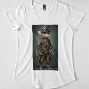 Steampunk Rat Ai Generated Illustration Premium Scoop T Shirt Classic Sweatshirt 4