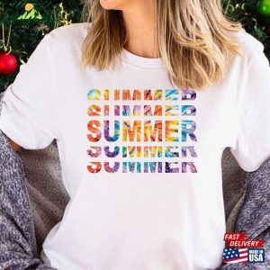 Summer Shirt 2023 Popsicle Written Welcome Outfit Colorful Holiday T-Shirt Hoodie Unisex